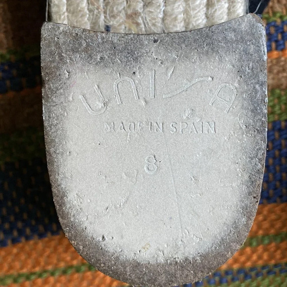 Unisa‎ Black Canvas Sandals with Jute Soles, Size 8B - Picture 6 of 8